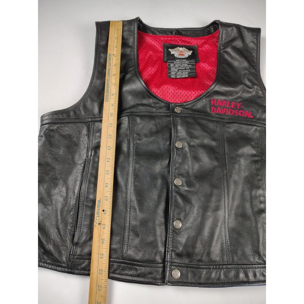 Harley Davidson Women’s Leather Vest Size 3W Legendary Highway One Motorcycle - Picture 7 of 10